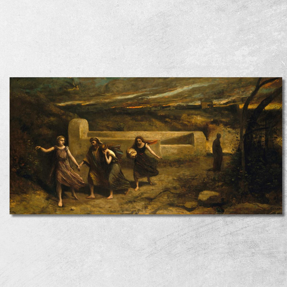 L'Incendio Di Sodoma Jean-Baptiste-Camille Corot jbc242 quadro stampato su tela L'Incendio Di Sodoma Jean-Baptiste-Camille Corot jbc242 quadro stampato su tela