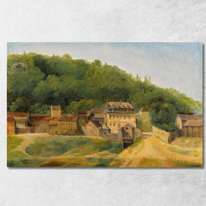 Le Case Cabassud Ville-D'Avray Jean-Baptiste-Camille Corot jbc243 quadro stampato su tela