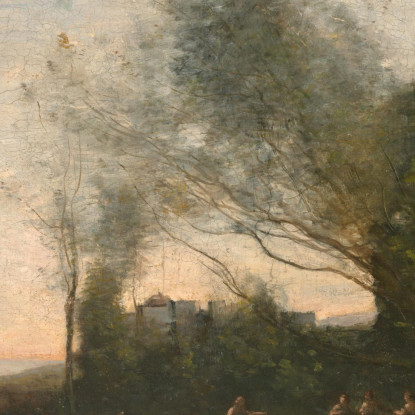 La Danza Delle Ninfe Jean-Baptiste-Camille Corot jbc245 quadro stampato su tela