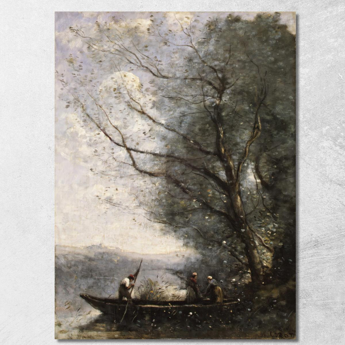 Il Traghettatore Jean-Baptiste-Camille Corot jbc249 quadro stampato su tela