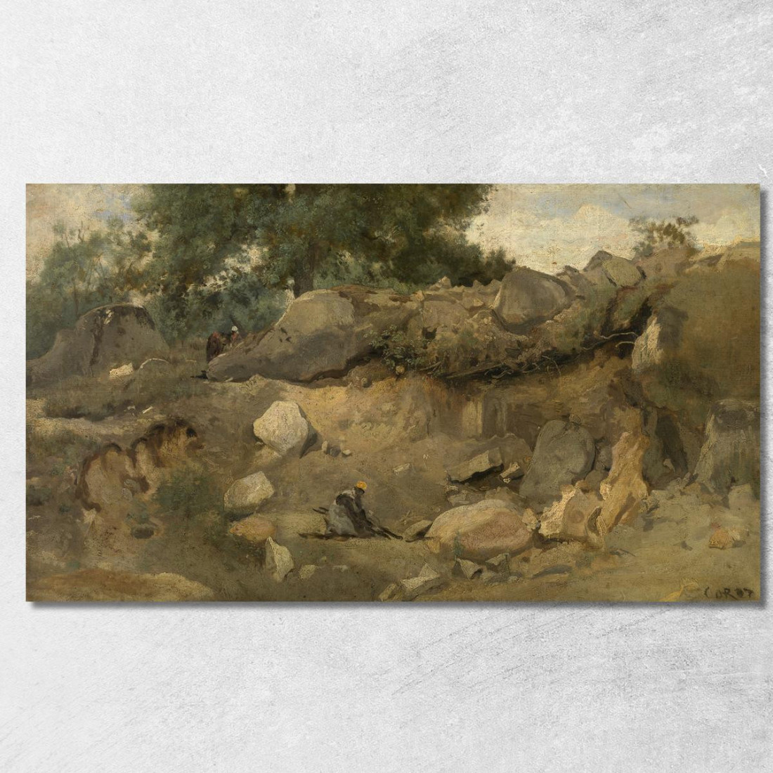 La Cava Di Chaise-Marie A Fontainebleau Jean-Baptiste-Camille Corot jbc261 quadro stampato su tela