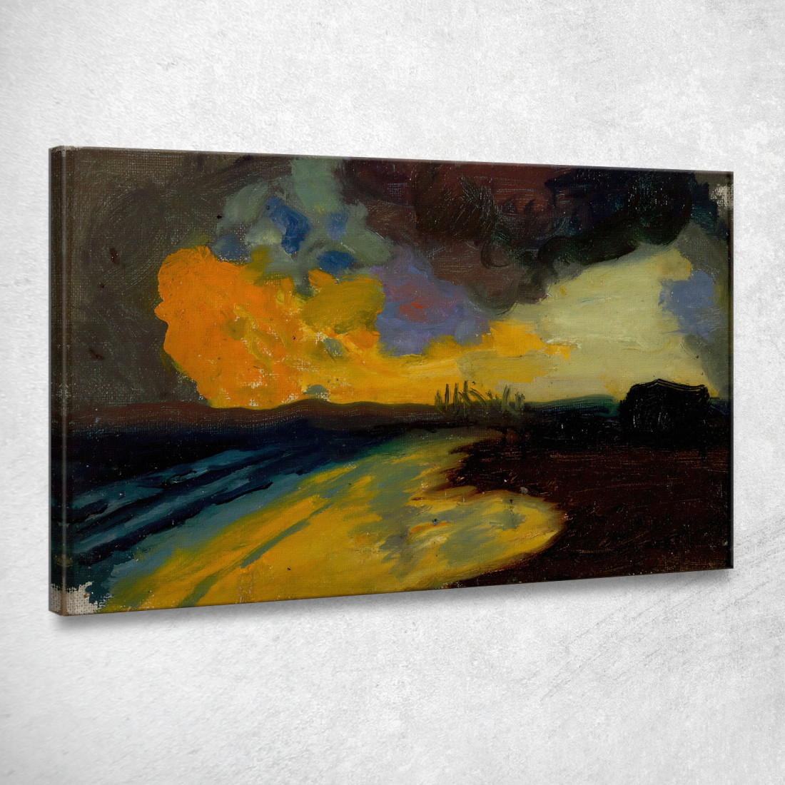 Tramonto In Riva Al Mare Franz von Stuck fvs104 quadro stampato su tela Tramonto In Riva Al Mare Franz von Stuck fvs104 quadro stampato su tela