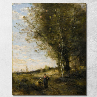 I Collezionisti Di Legna Jean-Baptiste-Camille Corot jbc267 quadro stampato su tela