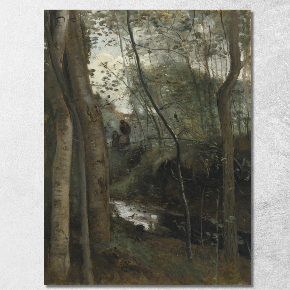 Un Ruscello Sottobosco Jean-Baptiste-Camille Corot jbc278 quadro stampato su tela