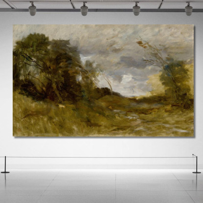 Valle Solitaria 2 Jean-Baptiste-Camille Corot jbc286 quadro stampato su tela