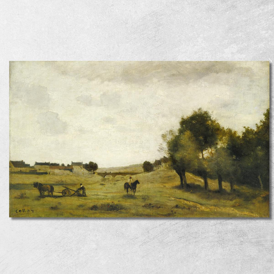 Visualizza Vicino A Epernon Jean-Baptiste-Camille Corot jbc289 quadro stampato su tela