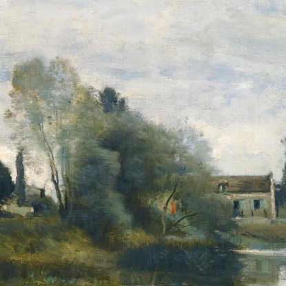 Città Di Avray L'Abbeveratoio Dei Cavalli Jean-Baptiste-Camille Corot jbc299 quadro stampato su tela