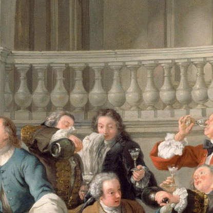 Il Pranzo Con Le Ostriche Jean-François de Troy jft12 quadro stampato su tela