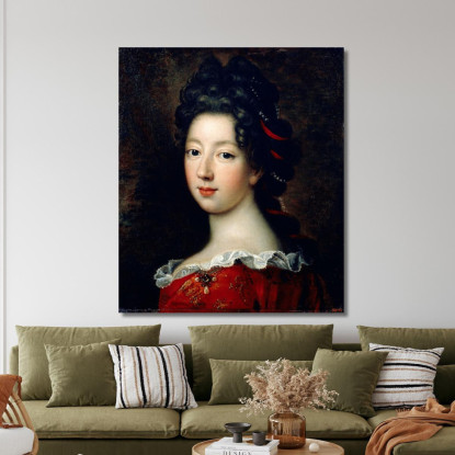 Luisa Françoise De Borbone Mademoiselle De Nantes Jean-François de Troy jft14 quadro stampato su tela