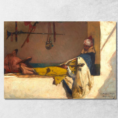 A Riposo Jean-Joseph-Benjamin Constant jjb4 quadro stampato su tela