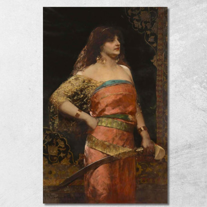 Giuditta 2 Jean-Joseph-Benjamin Constant jjb7 quadro stampato su tela