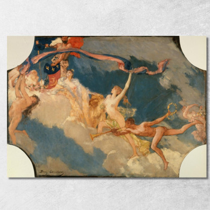 La Città Di Parigi Invita Il Mondo Alle Sue Feste Jean-Joseph-Benjamin Constant jjb10 quadro stampato su tela