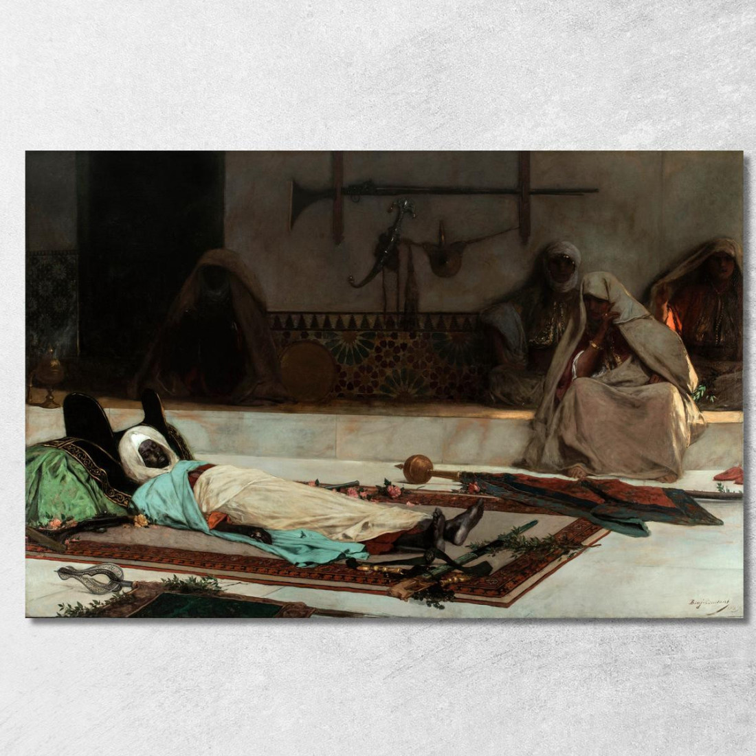 Scena Del Giorno Funebre Dal Marocco Jean-Joseph-Benjamin Constant jjb11 quadro stampato su tela