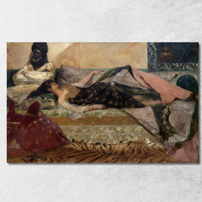 Odalisca 2 Jean-Joseph-Benjamin Constant jjb14 quadro stampato su tela