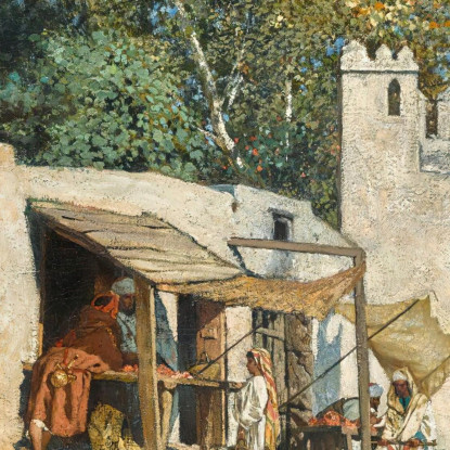 La Porta Bab El Fahs Tangeri Jean-Joseph-Benjamin Constant jjb21 quadro stampato su tela