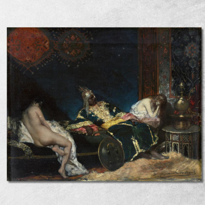 La Concubina Serba Jean-Joseph-Benjamin Constant jjb25 quadro stampato su tela