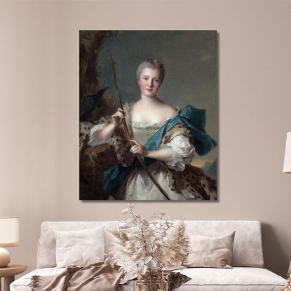 Ritratto Di Una Donna Come Diana Jean-Marc Nattier jmn20 quadro stampato su tela