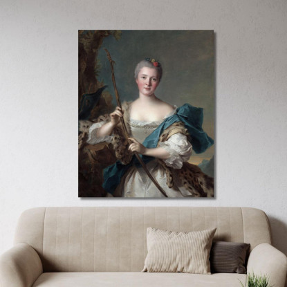 Ritratto Di Una Donna Come Diana Jean-Marc Nattier jmn20 quadro stampato su tela