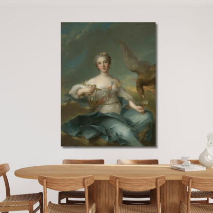 La Duchessa Di Chartres Come Ebe Jean-Marc Nattier jmn37 quadro stampato su tela