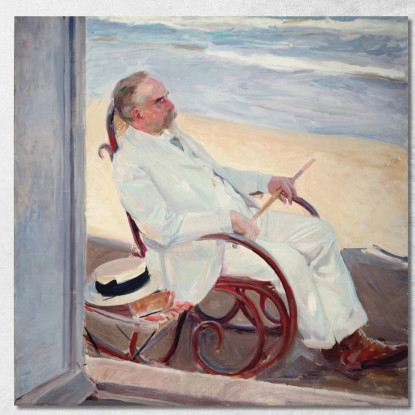 Antonio García In Spiaggia Joaquín Sorolla jsr6 quadro stampato su tela