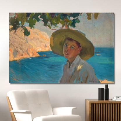 Ragazzo Con Sombrero Jávea Ragazzo Con Sombrero Jávea Joaquín Sorolla jsr17 quadro stampato su tela