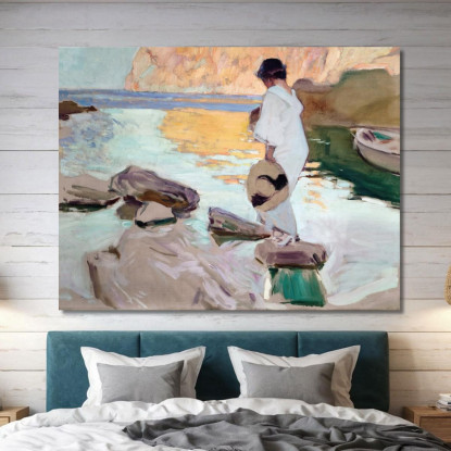 Elena A Cala De San Vicente Joaquín Sorolla jsr31 quadro stampato su tela