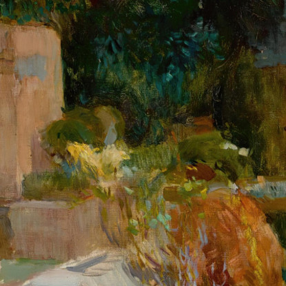 Giardino Dell'Adarves Alhambra Granada  Joaquín Sorolla jsr46 quadro stampato su tela