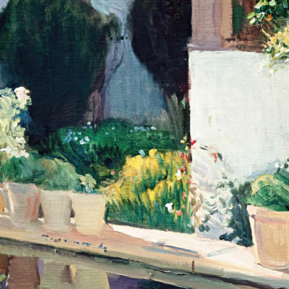 Palazzo Di Pond Giardini Reali A Siviglia Joaquín Sorolla jsr73 quadro stampato su tela