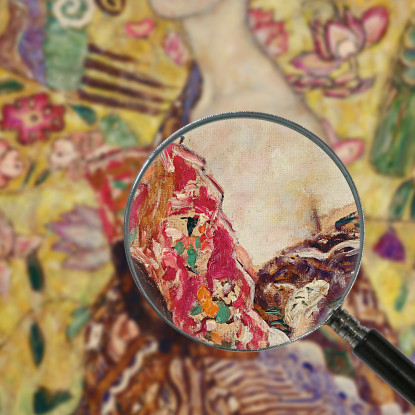 Signora Con Ventaglio Gustav Klimt kg29 quadro stampato su tela