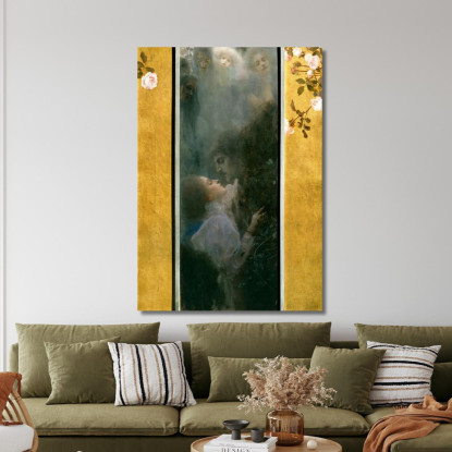 Amore Gustav Klimt kg31 quadro stampato su tela