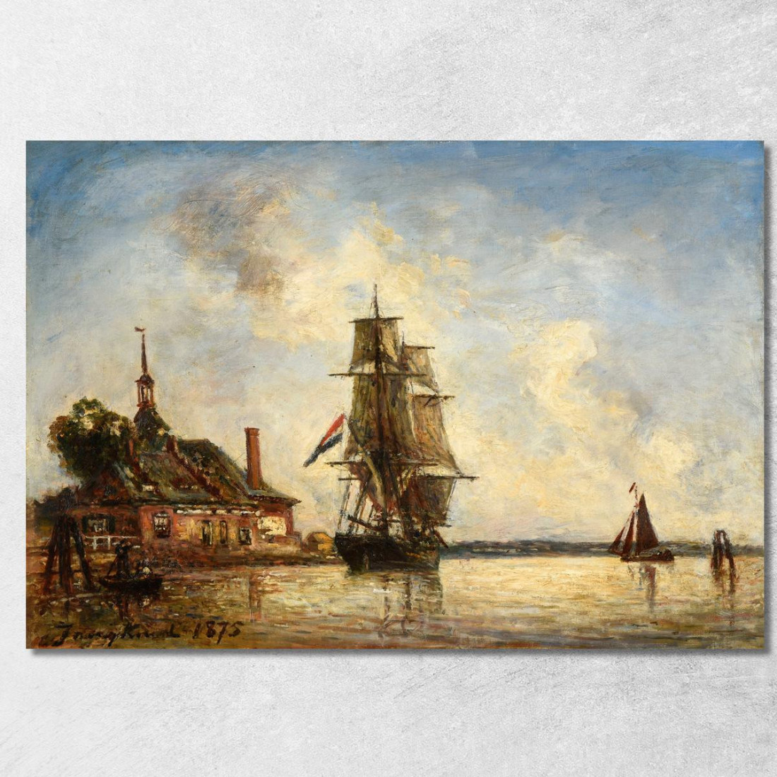 Canal En Hollande 2 Johan Barthold Jongkind jbj9 quadro stampato su tela