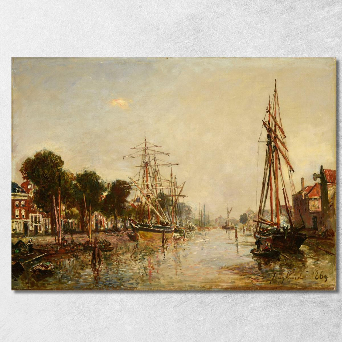 Canale In Olanda Johan Barthold Jongkind jbj10 quadro stampato su tela