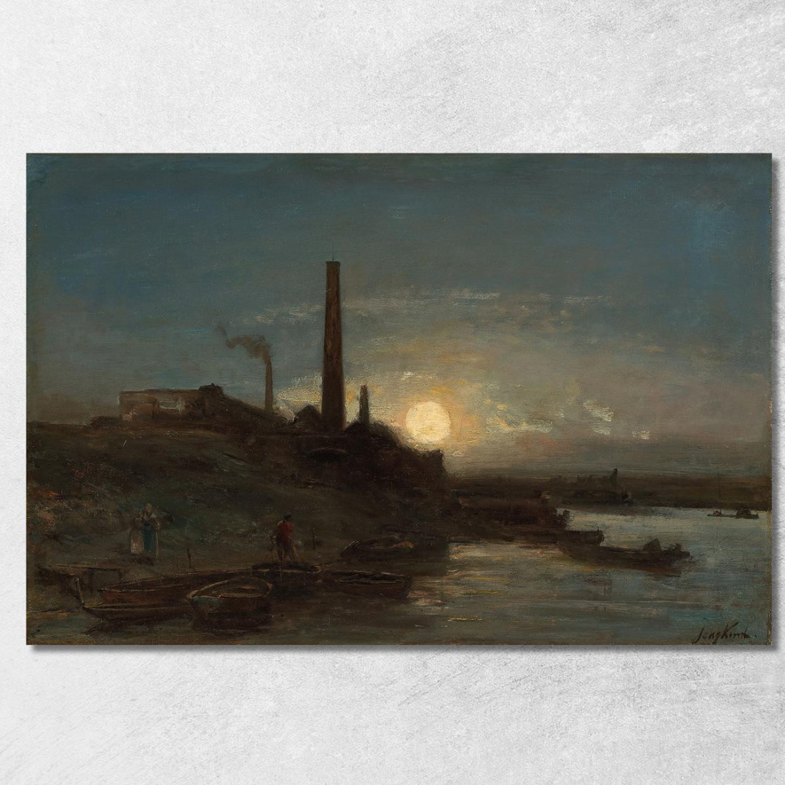 Effetto Luna Johan Barthold Jongkind jbj20 quadro stampato su tela Effetto Luna Johan Barthold Jongkind jbj20 quadro stampato su tela