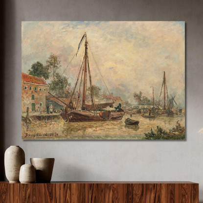 Dintorni Di Dordrecht 2 Johan Barthold Jongkind jbj22 quadro stampato su tela