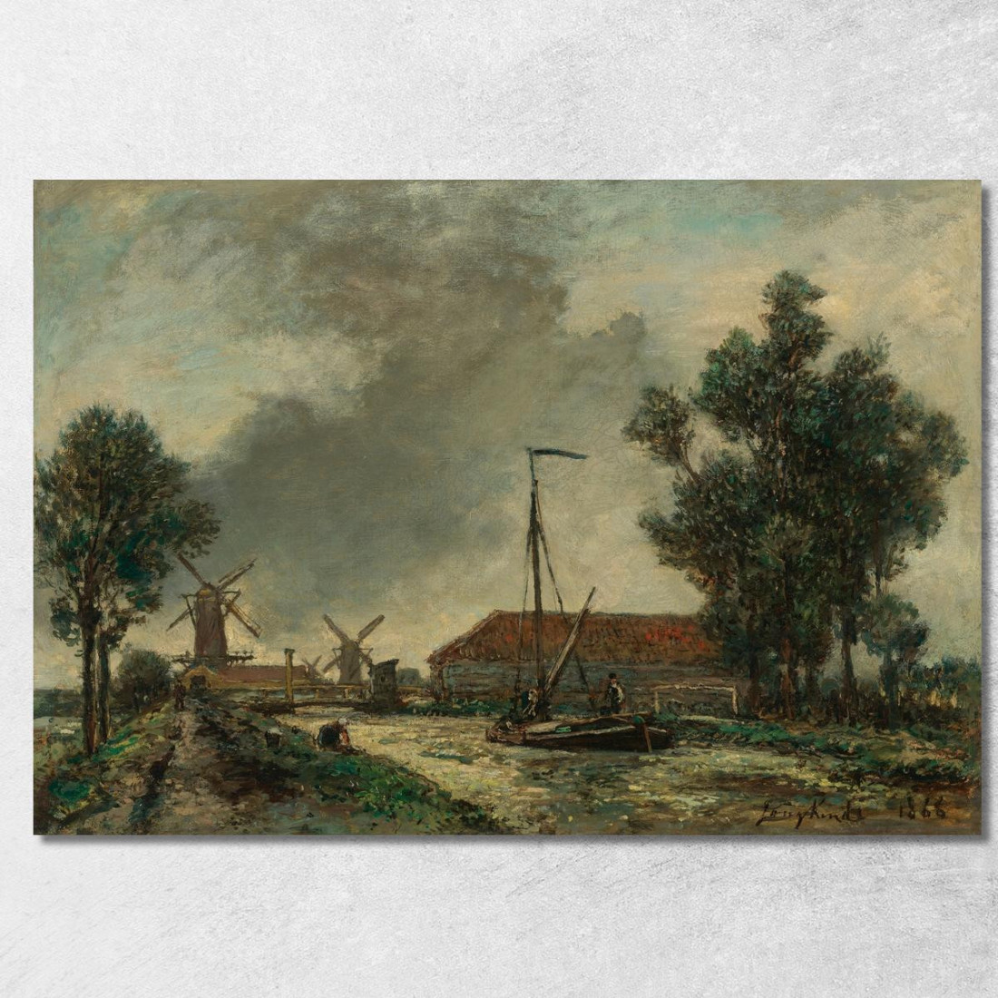 La Passerella Dell'Olanda Johan Barthold Jongkind jbj29 quadro stampato su tela La Passerella Dell'Olanda Johan Barthold Jongkind jbj29 quadro stampato su tela