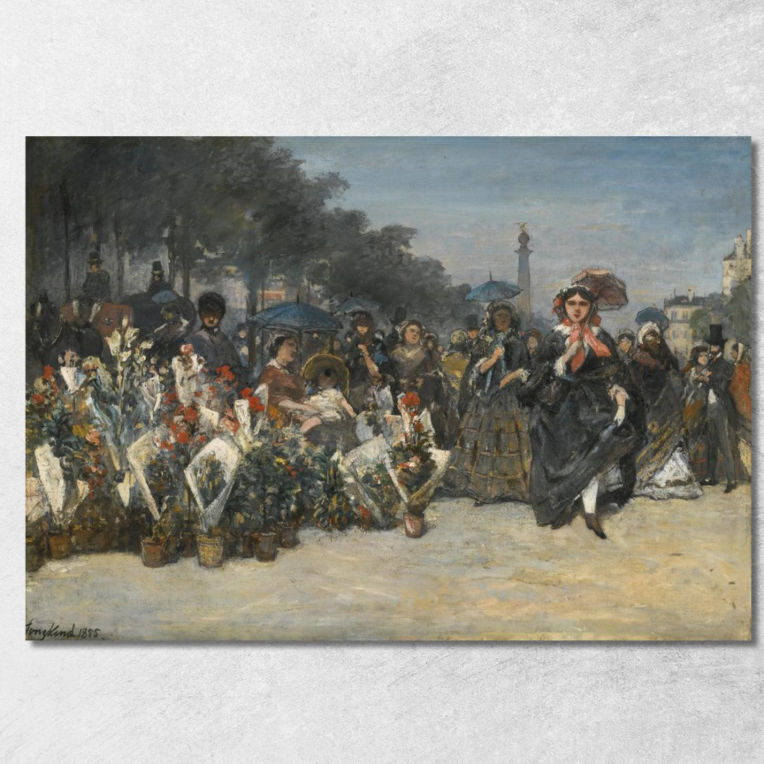 Il Mercato Dei Fiori Boulevard Richard Lenoir Parigi Johan Barthold Jongkind jbj38 quadro stampato su tela Il Mercato Dei Fiori Boulevard Richard Lenoir Parigi Johan Barthold Jongkind jbj38 quadro stampato su tela