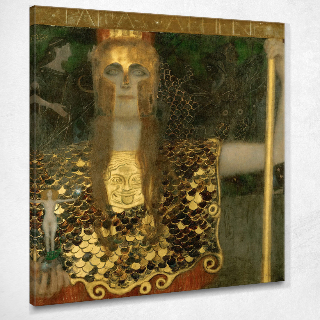 Pallade Atena Gustav Klimt kg42 quadro stampato su tela Pallade Atena Gustav Klimt kg42 quadro stampato su tela