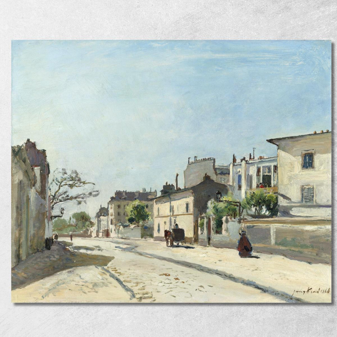 Rue Nôtre-Dame Parigi Johan Barthold Jongkind jbj59 quadro stampato su tela