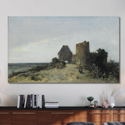 Rovine Del Castello Di Rosemont Johan Barthold Jongkind jbj61 quadro stampato su tela