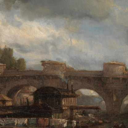 Il Pont Neuf Johan Barthold Jongkind jbj67 quadro stampato su tela