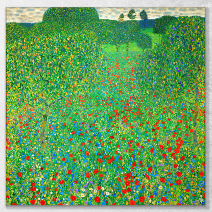 Campo Di Papaveri Gustav Klimt kg44 quadro stampato su tela