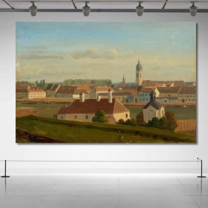 Vista Sul Canale Del Danubio Fino A Leopoldstadt Johann Peter Krafft jpk7 quadro stampato su tela