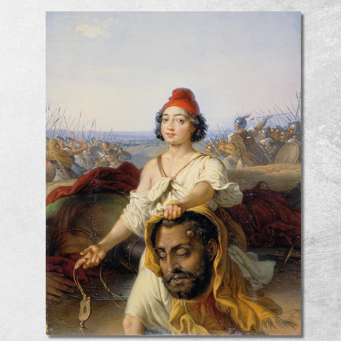 David Con La Testa Di Golia Johann Peter Krafft jpk9 quadro stampato su tela David Con La Testa Di Golia Johann Peter Krafft jpk9 quadro stampato su tela