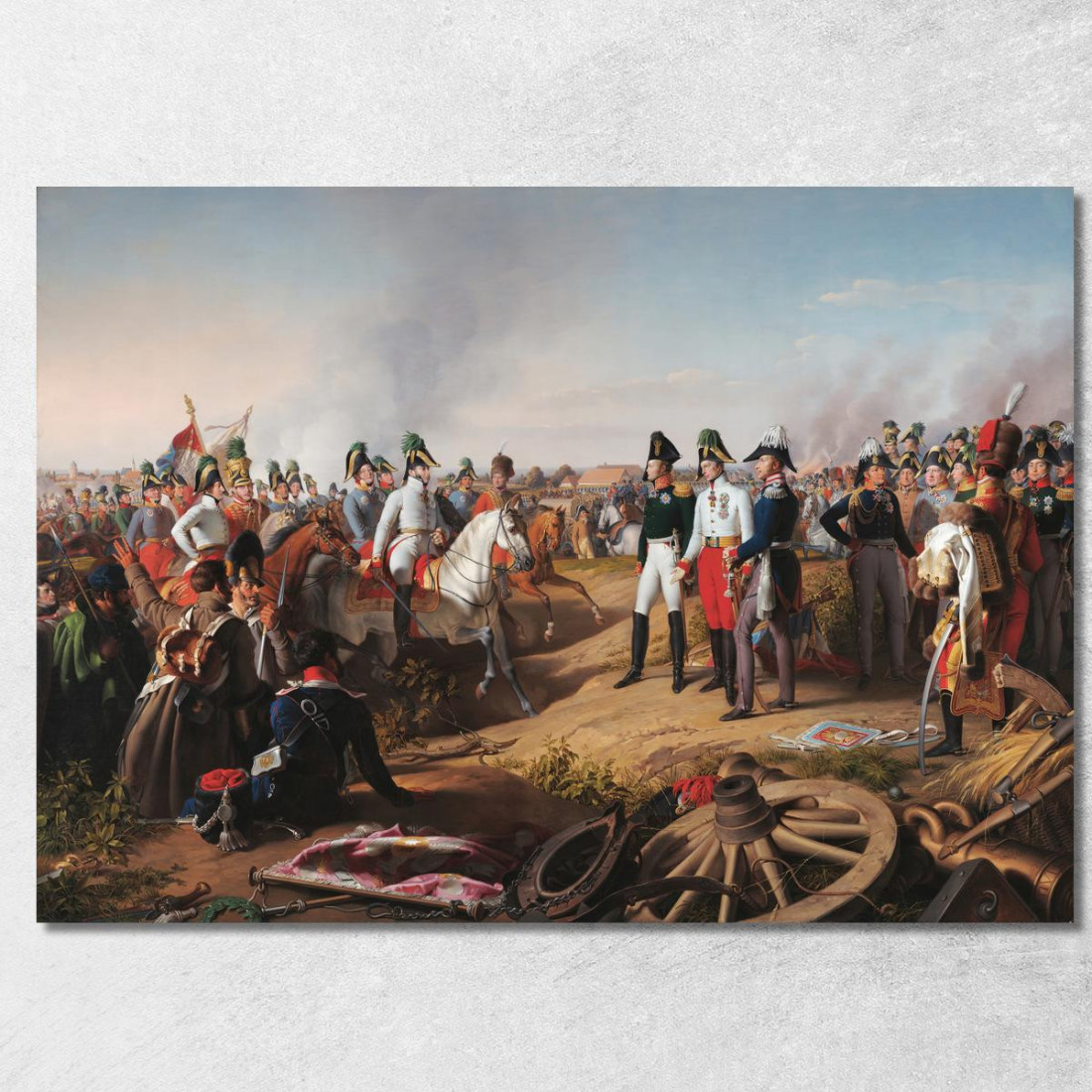 Dichiarazione Di Vittoria Dopo La Battaglia Di Lipsia Johann Peter Krafft jpk11 quadro stampato su tela Dichiarazione Di Vittoria Dopo La Battaglia Di Lipsia Johann Peter Krafft jpk11 quadro stampato su tela