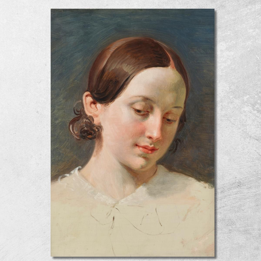 Testa Di Fanciulla Dai Capelli Castani Studio Di Rüdiger E Angelica' Johann Peter Krafft jpk37 quadro stampato su tela Testa Di Fanciulla Dai Capelli Castani Studio Di Rüdiger E Angelica' Johann Peter Krafft jpk37 quadro stampato su tela