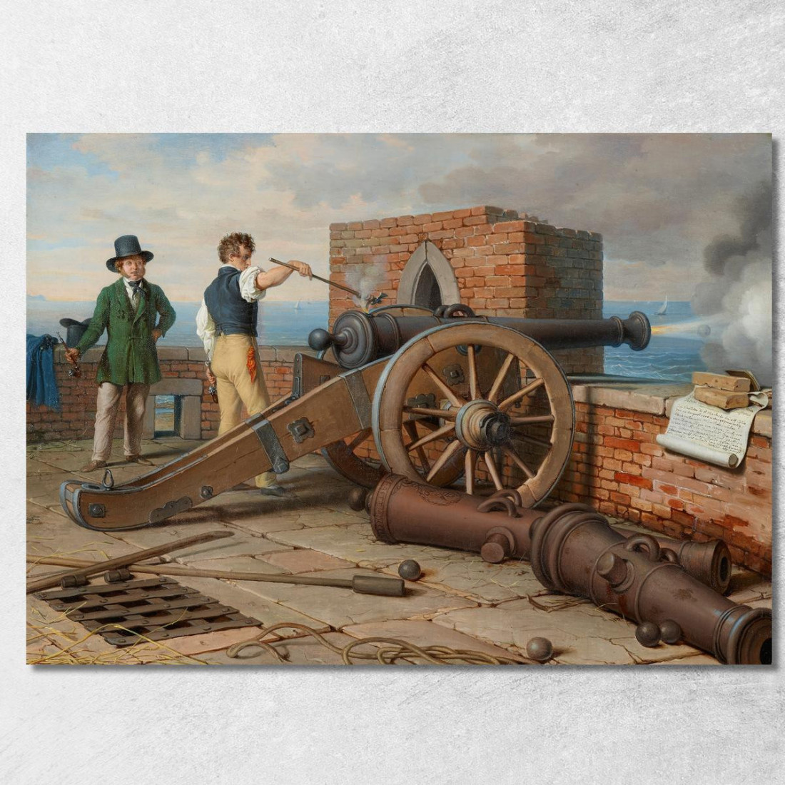 Gli Amici Artisti Sparano Un Colpo Di Cannone Contro La Fortezza Johann Peter Krafft jpk38 quadro stampato su tela Gli Amici Artisti Sparano Un Colpo Di Cannone Contro La Fortezza Johann Peter Krafft jpk38 quadro stampato su tela