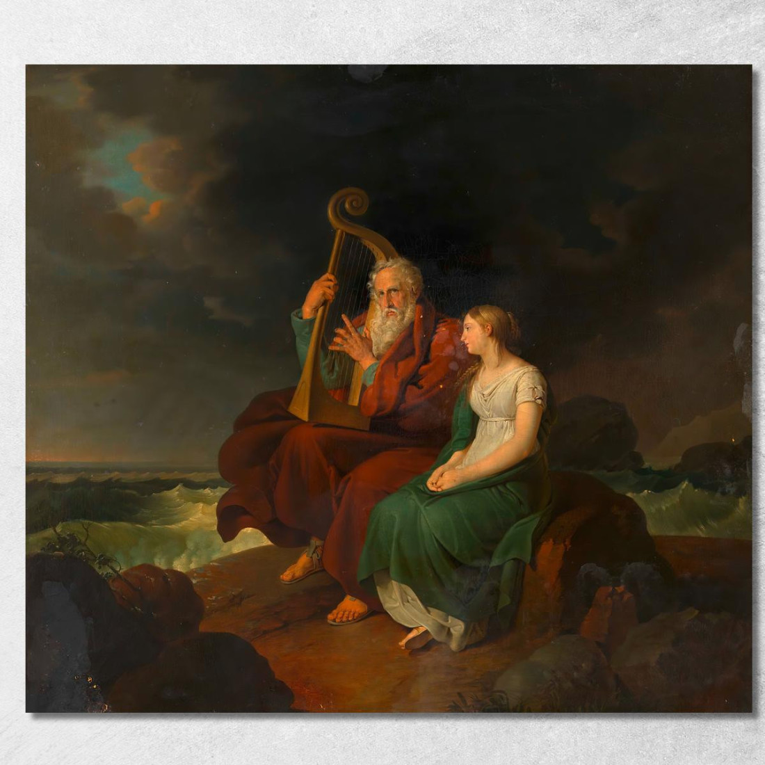 Ossian E Malvina Johann Peter Krafft jpk47 quadro stampato su tela