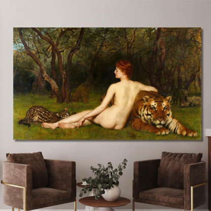 Circe John Collier jcl3 quadro stampato su tela