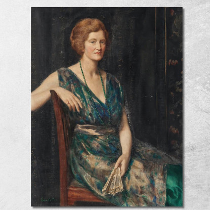 Ritratto Di Una Signora Che Si Pensa Essere La Signora Geoffrey Pynam Di Guildford John Collier jcl14 quadro stampato su tela