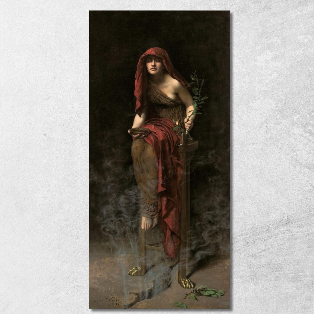 Sacerdotessa Di Delfi John Collier jcl17 quadro stampato su tela